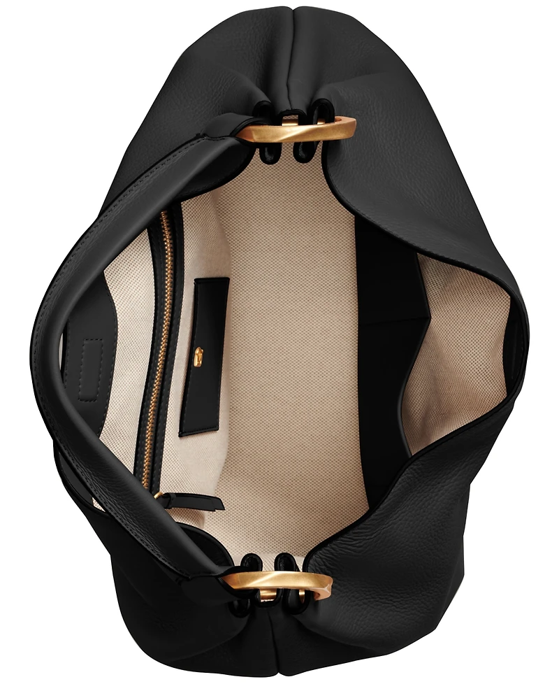 Donna Karan New York Glenwood Leather Shoulder with Tassel Detail