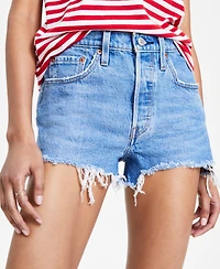 Levi's Women's 501 Button Fly Cotton High-Rise Denim Shorts