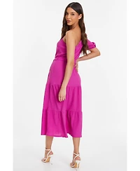 Quiz Women's Textured One Sleeve Midi Dress