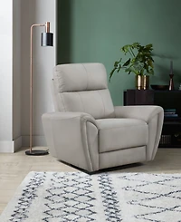 White Label Brennen 39" Leather Match Swivel Glider Chair
