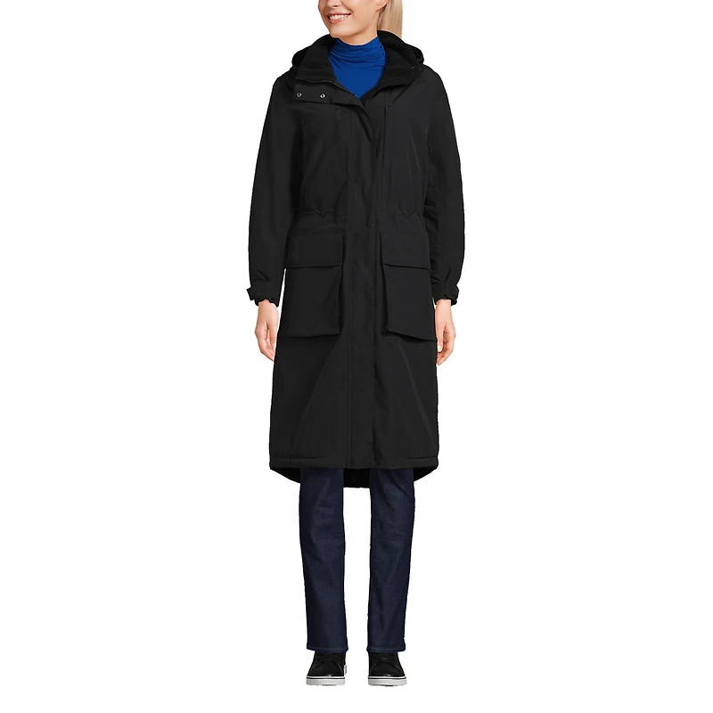 Lands' End Women's Squall Waterproof Insulated Winter Stadium Maxi Coat