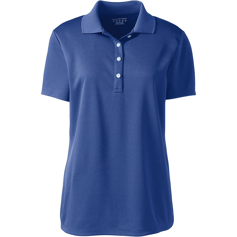 Lands' End Women's Short Sleeve Solid Active Polo
