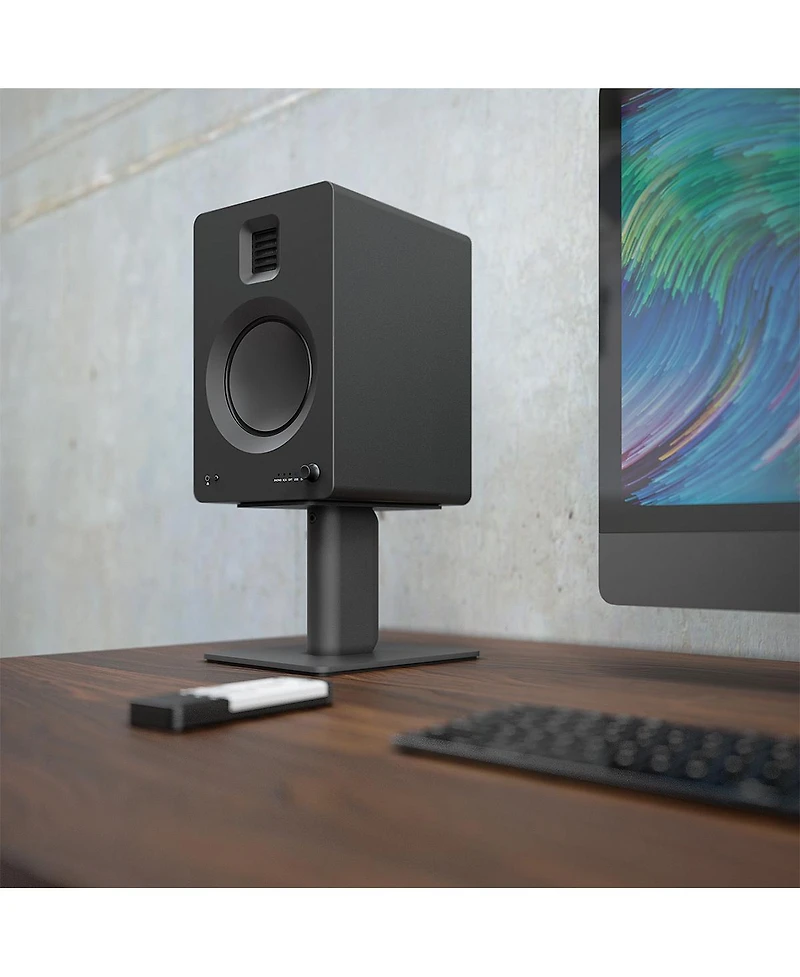 Kanto SP6HD 6" Universal Desktop Speaker Stands with Rotating Top Plates and Cable Management - Pair