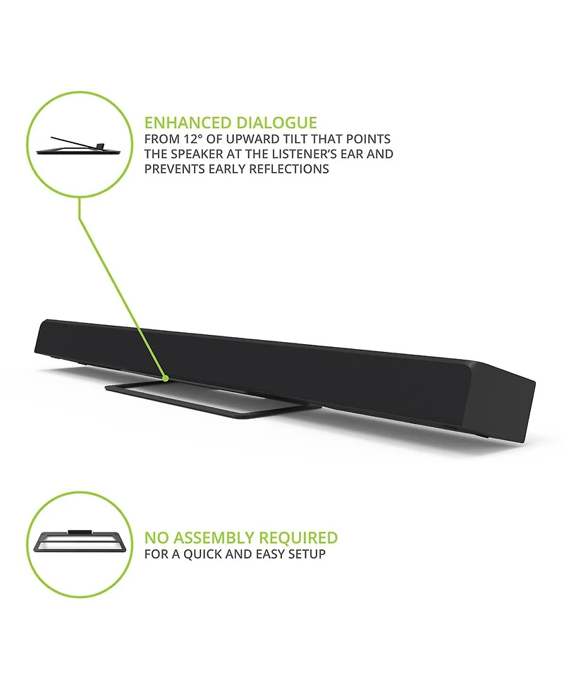 Kanto S10 Low-Profile Angled Sound Bar and Center Channel Speaker Stand