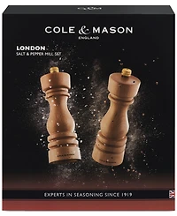 Cole Mason London 7" Wooden Salt & Pepper Mill Gift Set