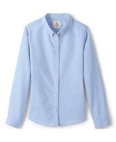 Lands' End Girls Long Sleeve Oxford Dress Shirt