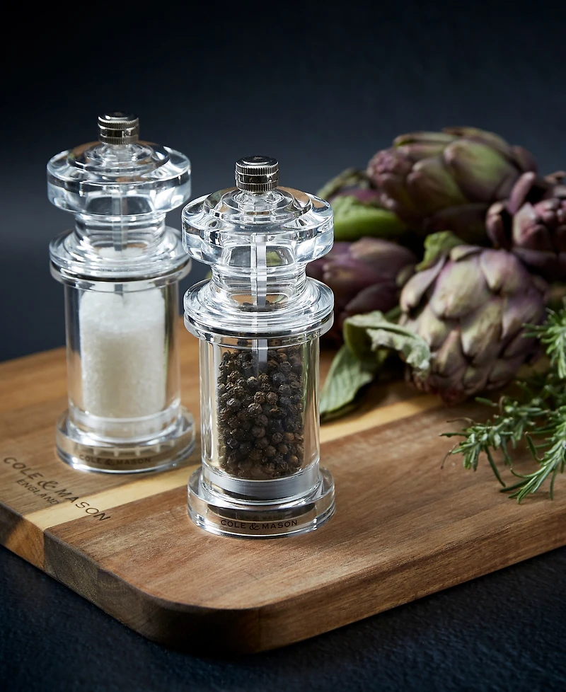 Cole & Mason Acrylic 5.5" Salt & Pepper Mill Gift Set