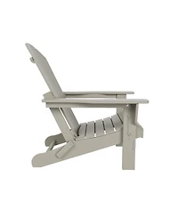 All-Weather Contoured Outdoor Poly Folding Adirondack Chair