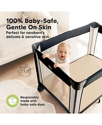 KeaBabies 2-Pack Mini Crib Sheets, Pack and Play Sheets Fitted, N Organic Fitted Sheet Cover