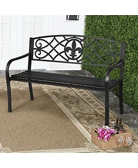 Slickblue Patio Heavy-Duty Metal Garden Bench