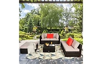 6-Piece Outdoor Patio Sectional Sofa Set with Coffee Table Comfortable and Stylish Seating for Your Garden or