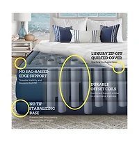 Nautica Home Cloud Supreme Express Inflatable 20" Air Mattress with Built in Pump, Queen