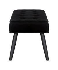 WestinTrends Velvet Tufted Bedroom Bench for Living Room & Entryway