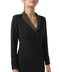 Adrianna Papell Women's Jersey Tuxedo Sheath Dress