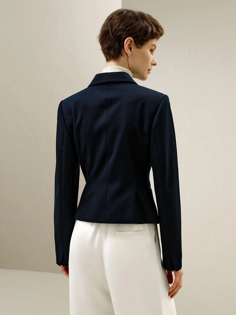 Lilysilk Women's Tailored Double-Breasted Blazer