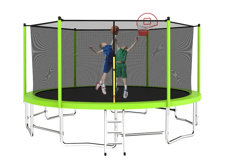 Streamdale Furniture 16ft Trampoline with Bar, Hoop & Enclosure