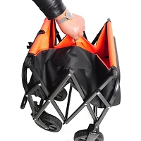 Streamdale Furniture Folding Wagon Garden Shopping Beach Cart (Black+Yellow)