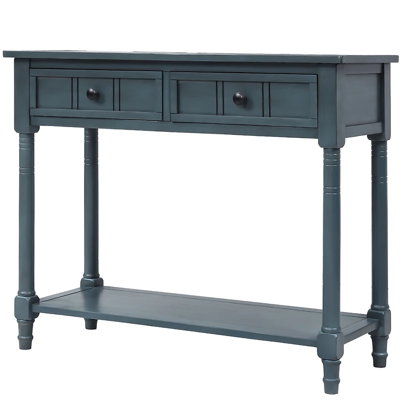 Daisy Series Console Table Traditional Design With Two Drawers And Bottom Shelf