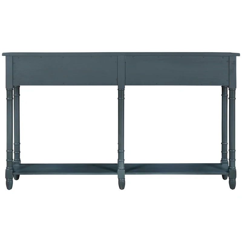 Simplie Fun Console Table Sofa Table Easy Assembly With Two Storage Drawers And Bottom Shelf