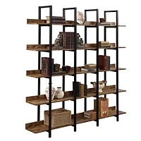Streamdale 5 Tier Bookcase Home Office Open Bookshelf
