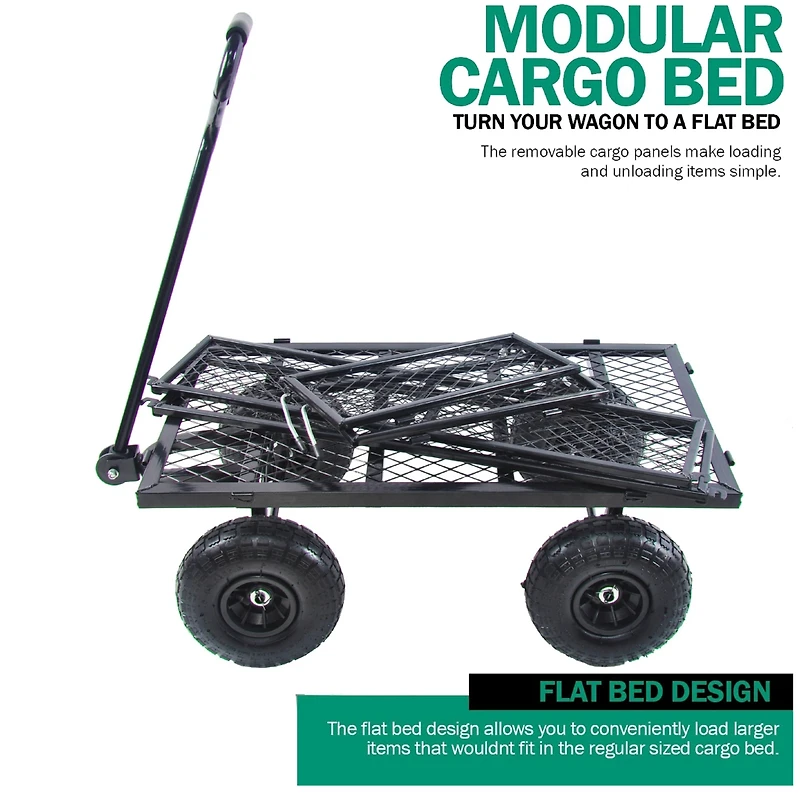 Streamdale Wagon Cart Effortless Firewood Transport (Tc1840Bkg)
