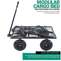 Streamdale Wagon Cart Effortless Firewood Transport (Tc1840Bkg)