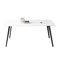 Porcelain Dining Table White 70"