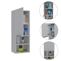 Streamdale Mila White Bathroom Cabinet with Internal & External Shelves