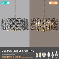 Streamdale Crystal Chandelier Luxury Living Room Lighting