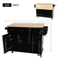 Streamdale Multifunctional Kitchen Cart with Storage and Wheels