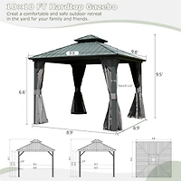 Streamdale 10' X 10' Hardtop Gazebo, Aluminum Metal Gazebo