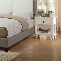 Simplie Fun Modern Bedroom Nightstand Wooden 1 Drawers And Shelf Bedside Table Plywood