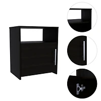 Simplie Fun Nordico Nightstand, One Shelf, Single Door Cabinet, Metal Handle