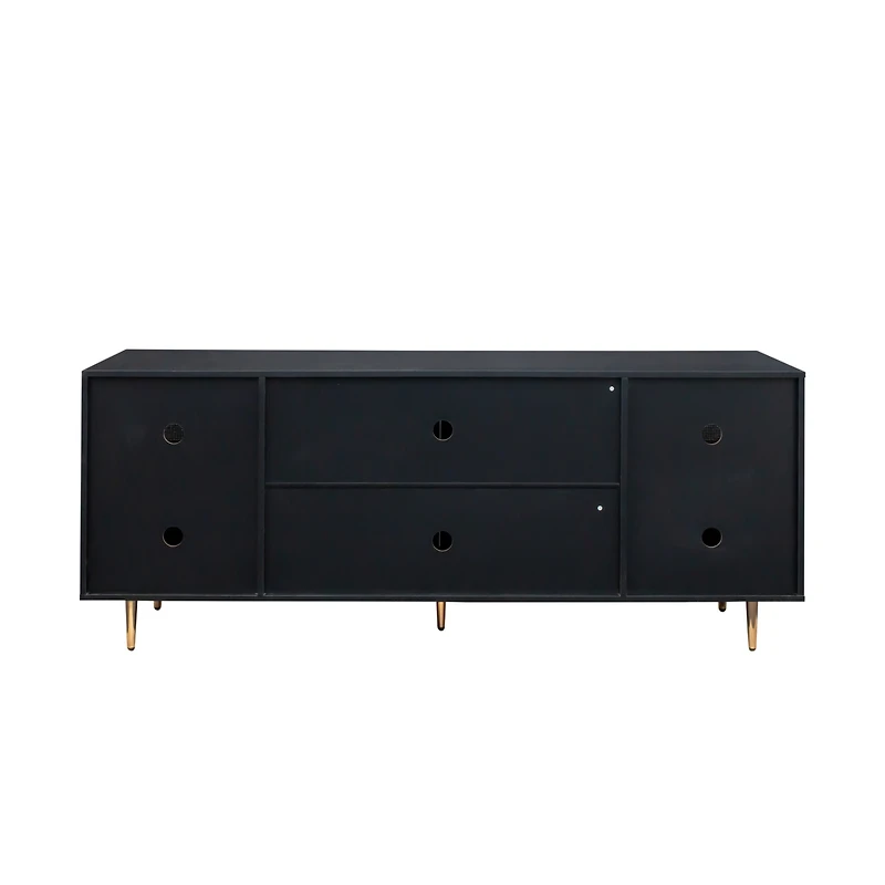 Streamdale Rattan Sideboard Cabinet with Shelves