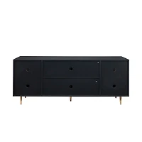 Streamdale Rattan Sideboard Cabinet with Shelves