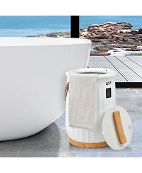 Bucket Towel Warmer with 4 Timer Settings and Portable Handle for Bathroom Use