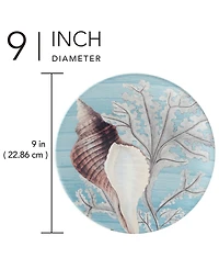 Certified International Beyond the Shore Set of 4 Salad Plates
