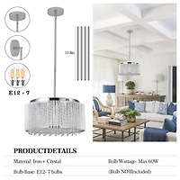 Streamdale Crystal Chandelier Round Luxury Lamp