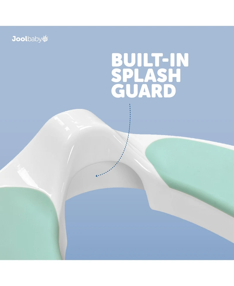 Potty Training Seat with Handles , Splash Guard, Non-Slip & Free Storage Hook - Unisex