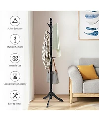 Slickblue Entryway Height Adjustable Coat Stand with 9 Hooks