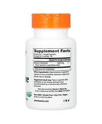 Doctor's Best Acetyl-l-Carnitine 1 000 mg - 60 Veggie Caps (500 mg per Capsule)
