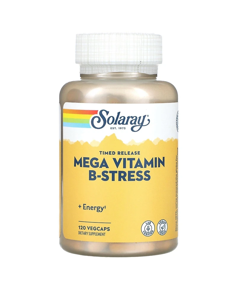 Solaray Mega Vitamin B-Stress Timed Release - 120 VegCaps