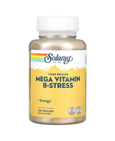 Solaray Mega Vitamin B-Stress Timed Release - 120 VegCaps