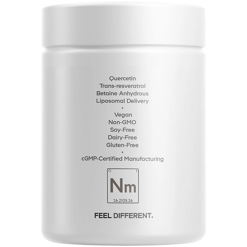 Codeage Liposomal Nmn Supplement, Nad precursor, Resveratrol, Betaine, Riboflavin & B12, Quercetin, 90 ct