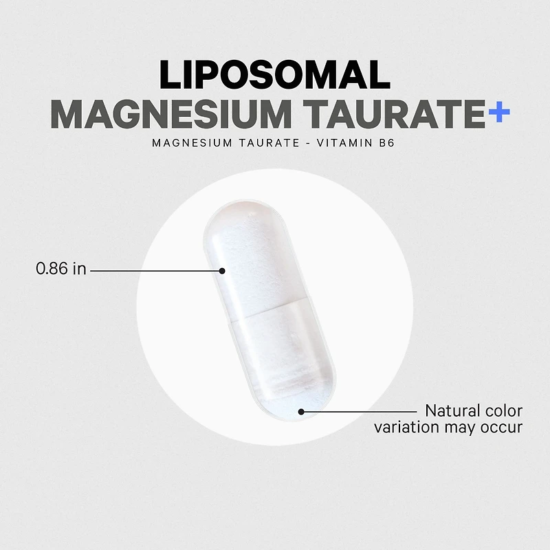 Codeage Liposomal Magnesium Taurate+ Supplement - Magnesium from Magnesium Taurate, Vitamin B6 as Pyridoxal 5-Phosphate, 2-Month Supply