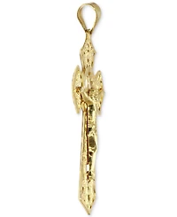 Filigree Crucifix Fancy Openwork Cross Pendant in 10k Gold