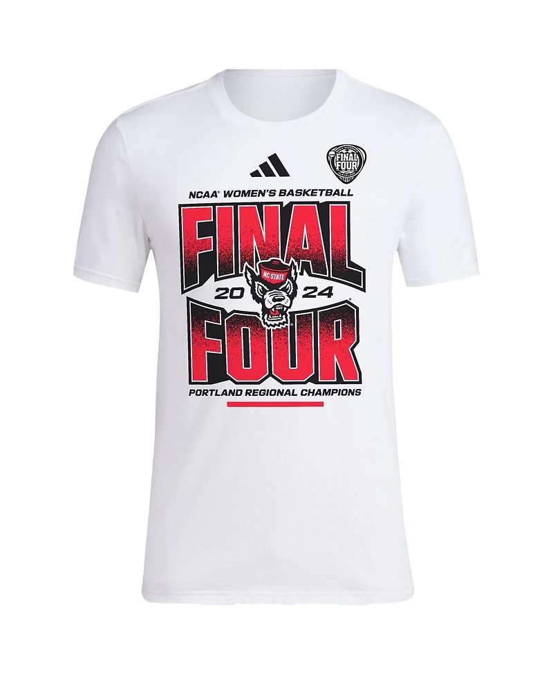 Unisex adidas White Nc State Wolfpack 2024 Ncaa Women's Basketball Tournament March Madness Final Four Locker Room T-Shirt