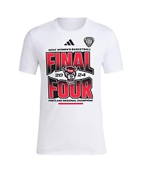 Unisex adidas White Nc State Wolfpack 2024 Ncaa Women's Basketball Tournament March Madness Final Four Locker Room T-Shirt