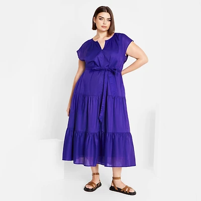 City Chic Plus Kasbah Plain Dress