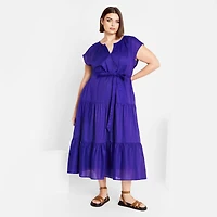 City Chic Plus Kasbah Plain Dress